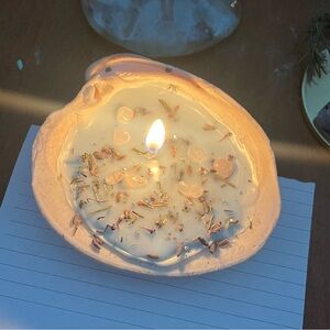 Homemade shell candle